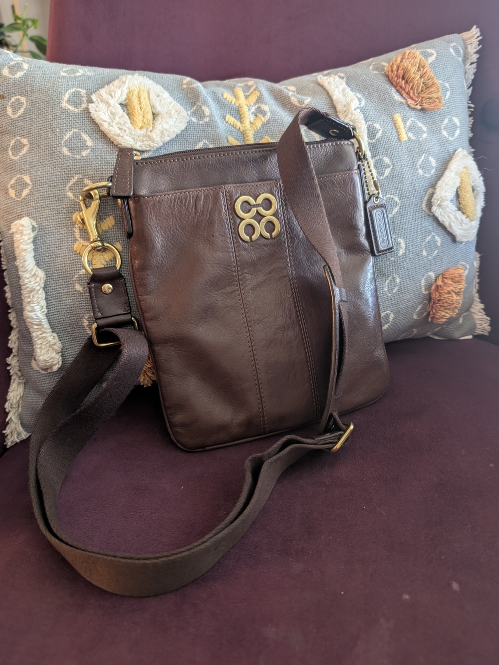 Coach Brown Leather Crossbody Bag